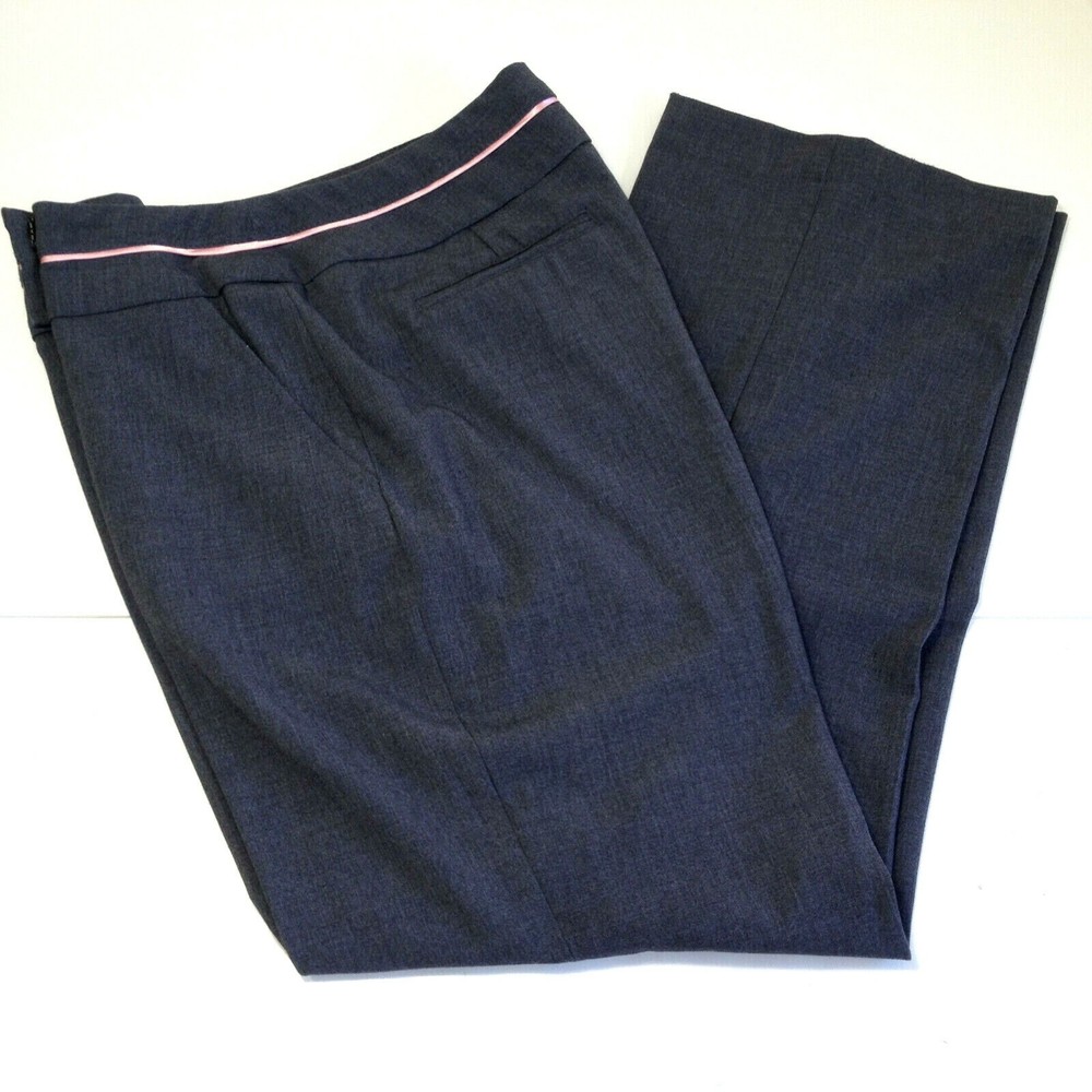 LARRY LEVINE Women's Dress Pants Gray Stretch Career Casual Evening Size 10P